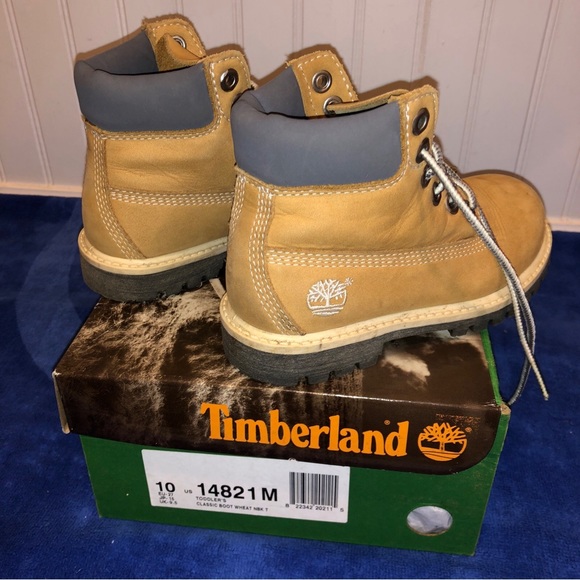 Timberland Other - Vintage Timberland Leather Boots Wheat Nubuck Gray Upper Toddler Sz 10 Shoes